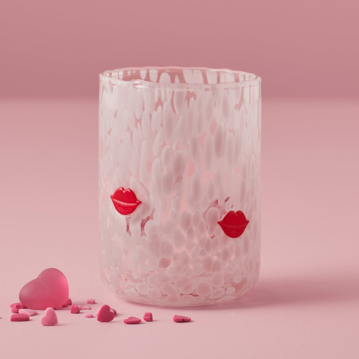 Confetti Lips Tumbler Glass