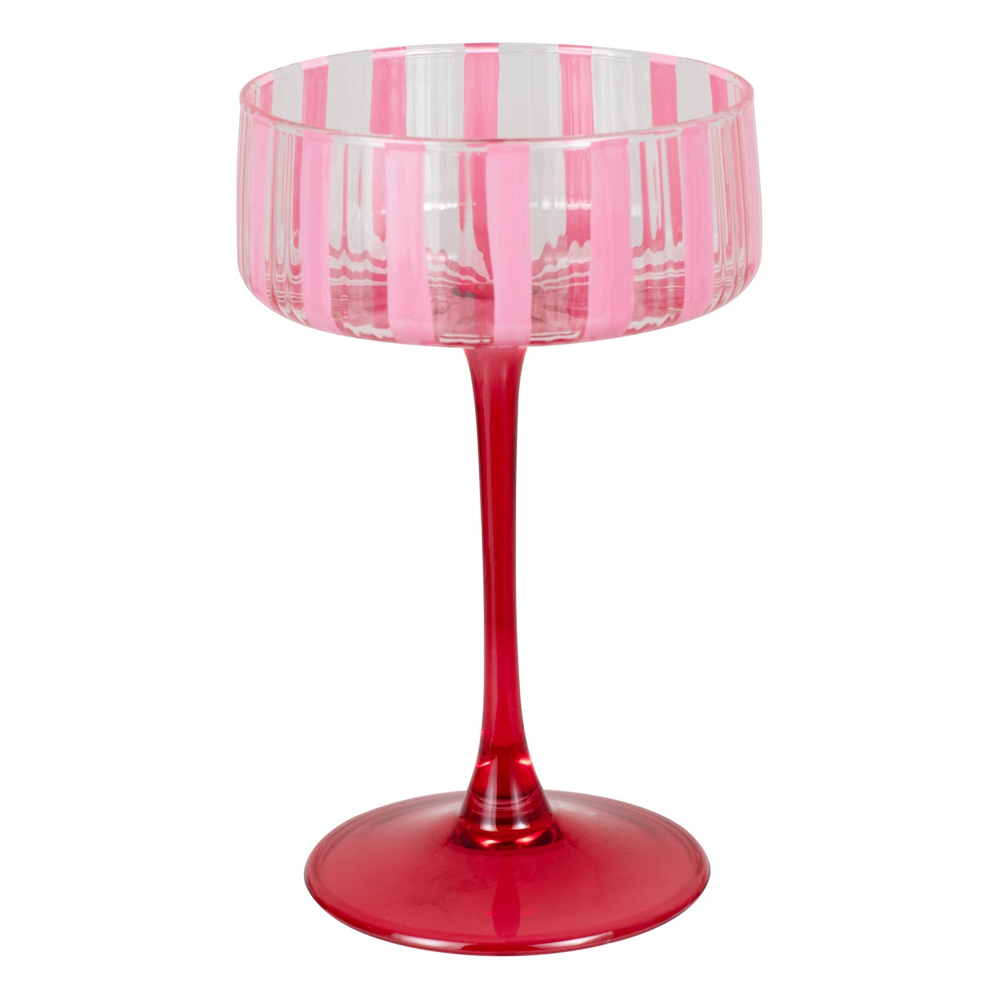Pink Striped Cocktail Coupes