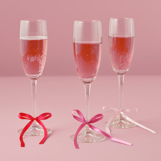 Red & Pink Satin Bow Drink Markers