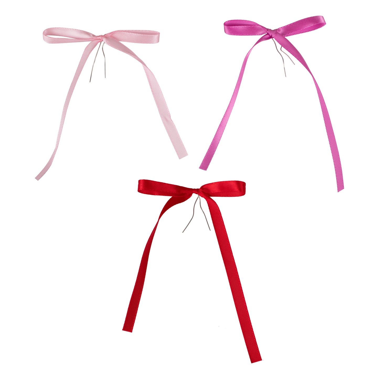 Red & Pink Satin Bow Drink Markers