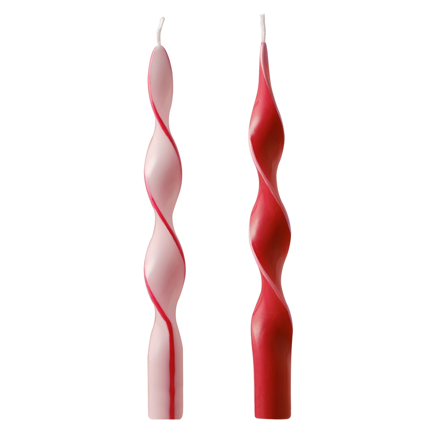 Red & Pink Twisted Candles