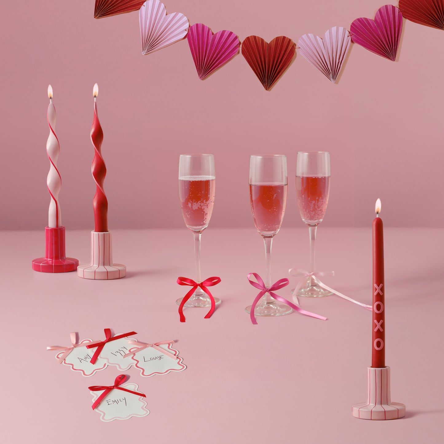 Pink Striped Cocktail Coupes