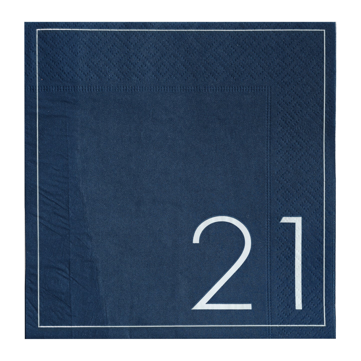 Navy 21st Birthday Milestone Paper Napkins