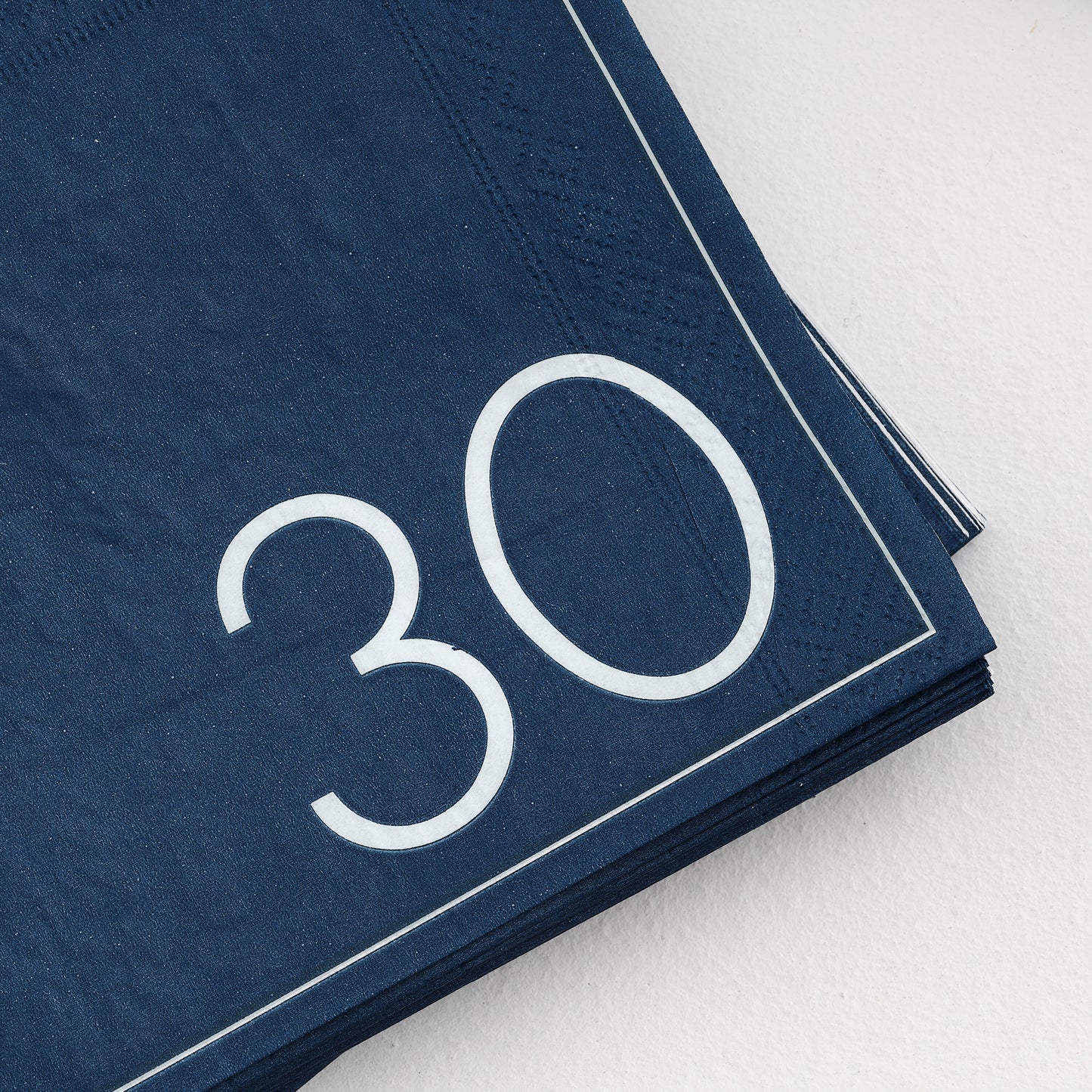 Navy 30th Birthday Milestone Paper Napkins