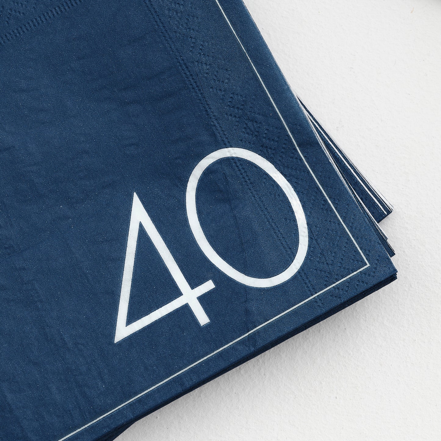 Navy 40th Birthday Milestone Paper Napkins
