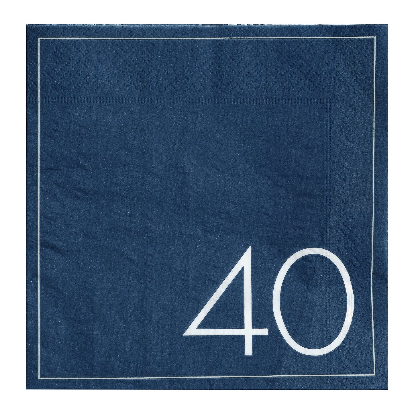 Navy 40th Birthday Milestone Paper Napkins