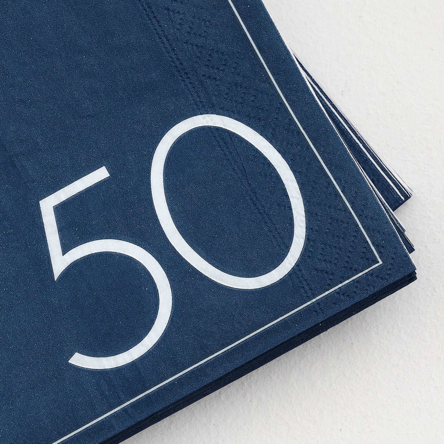 Navy 50th Birthday Milestone Paper Napkins