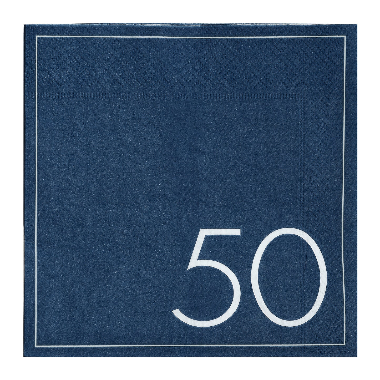 Navy 50th Birthday Milestone Paper Napkins
