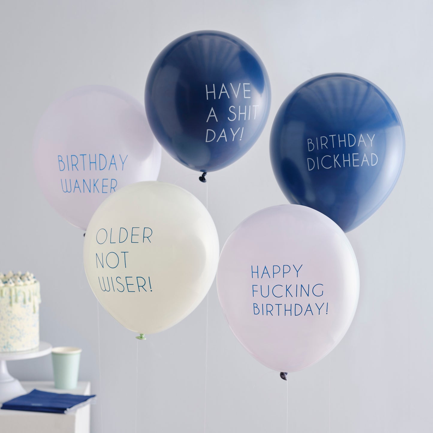 Naughty Slogan Happy Birthday Balloon Bundle