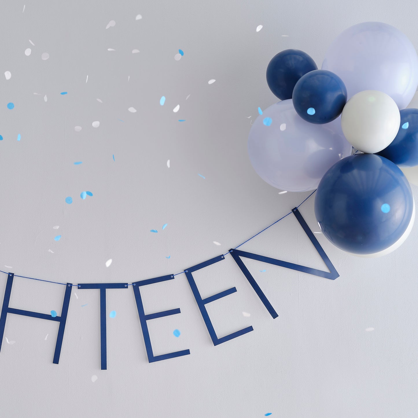 Navy 18th Birthday Milestone Balloon Bunting