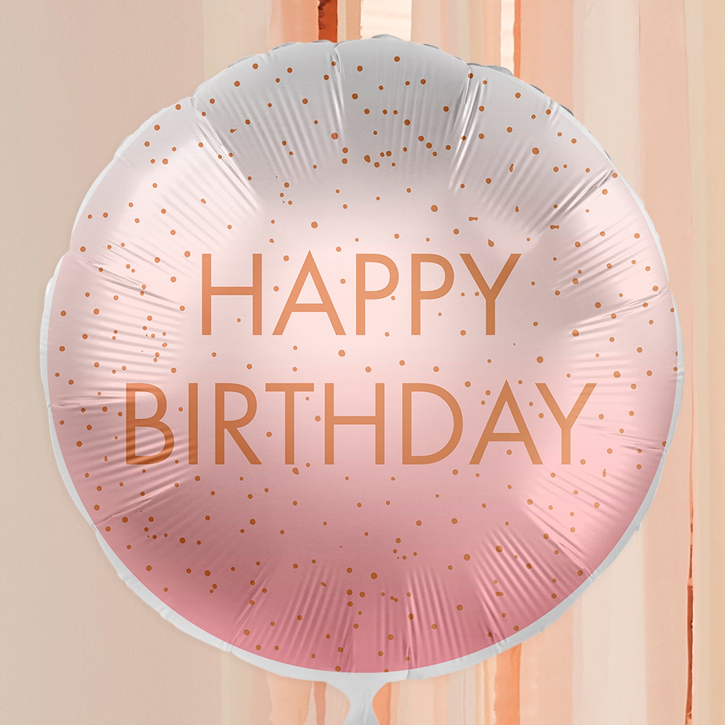 Rose Gold Ombre Happy Birthday Helium Balloon Delivered