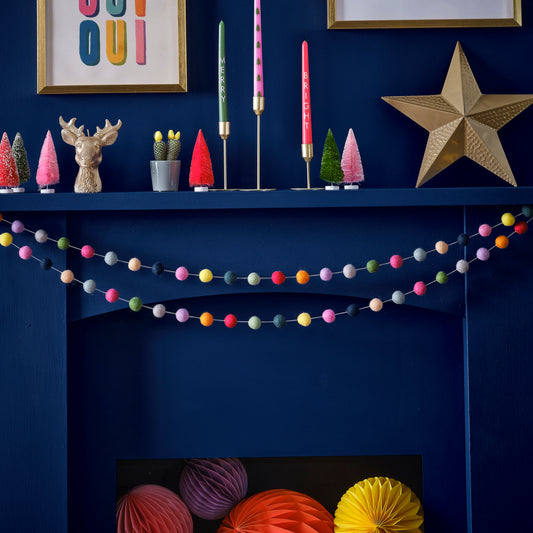 Felt Beads Christmas Garland