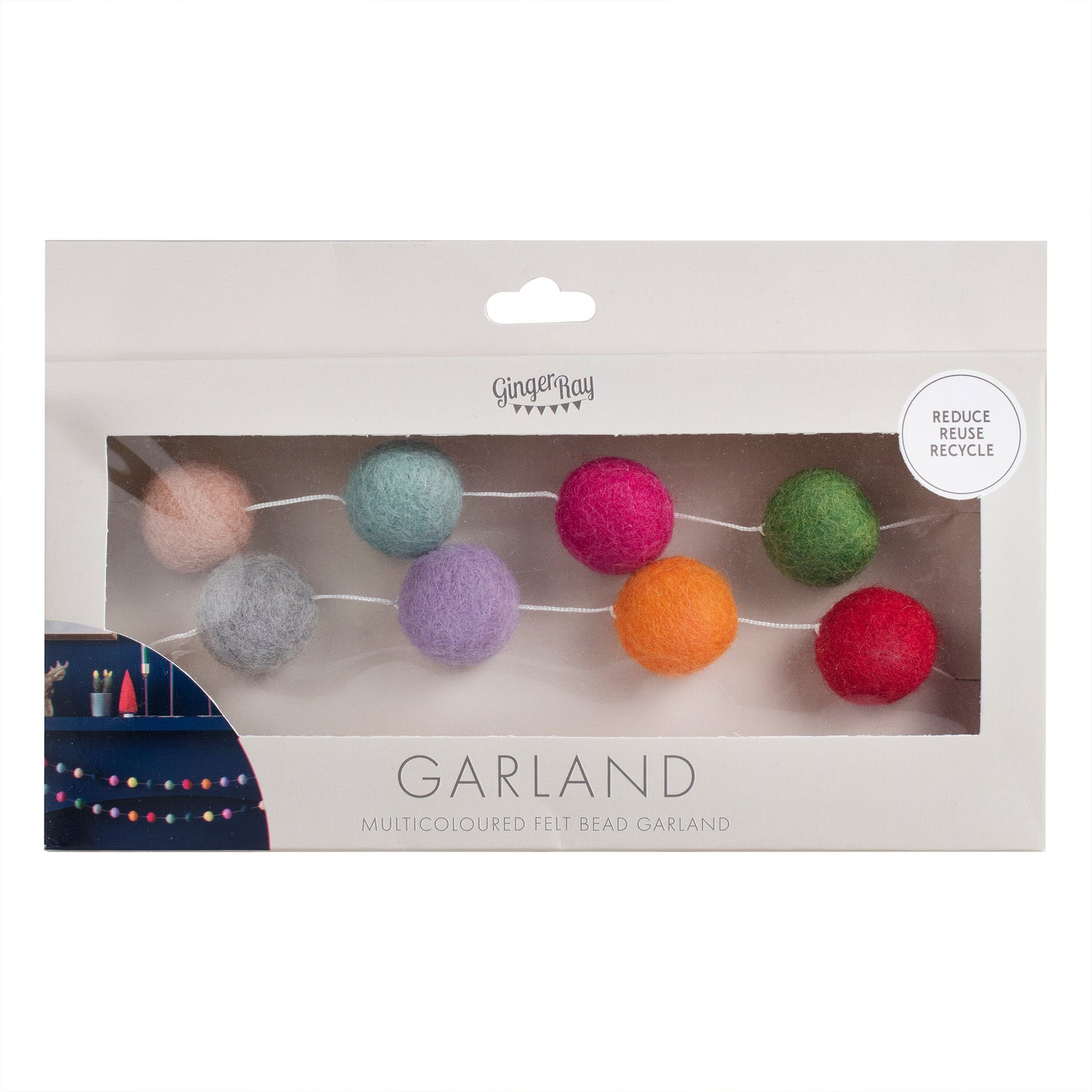 Felt Beads Christmas Garland