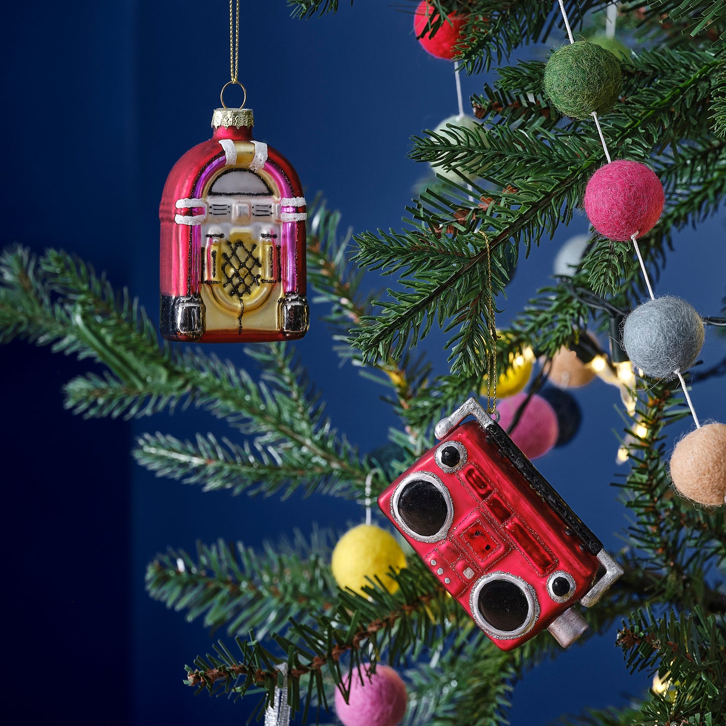 Novelty Retro Music Set Christmas Hanging Tree Decoration