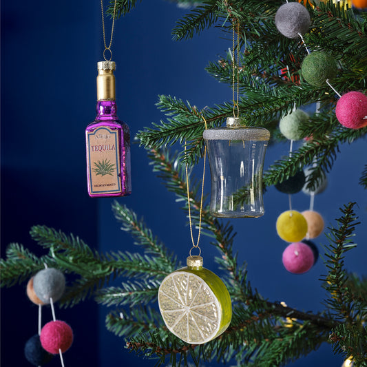 Novelty Tequila Set Christmas Hanging Tree Decoration