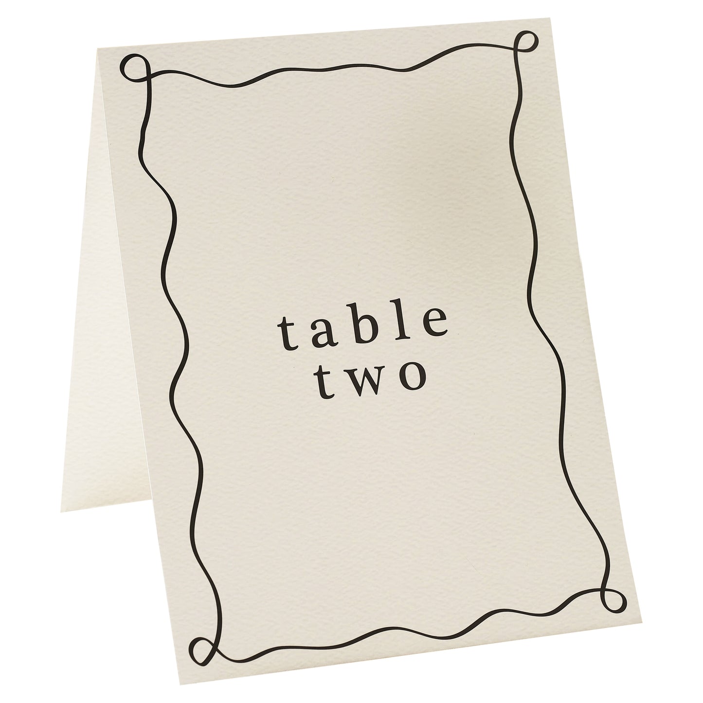 Cream and Black Wedding Table Numbers