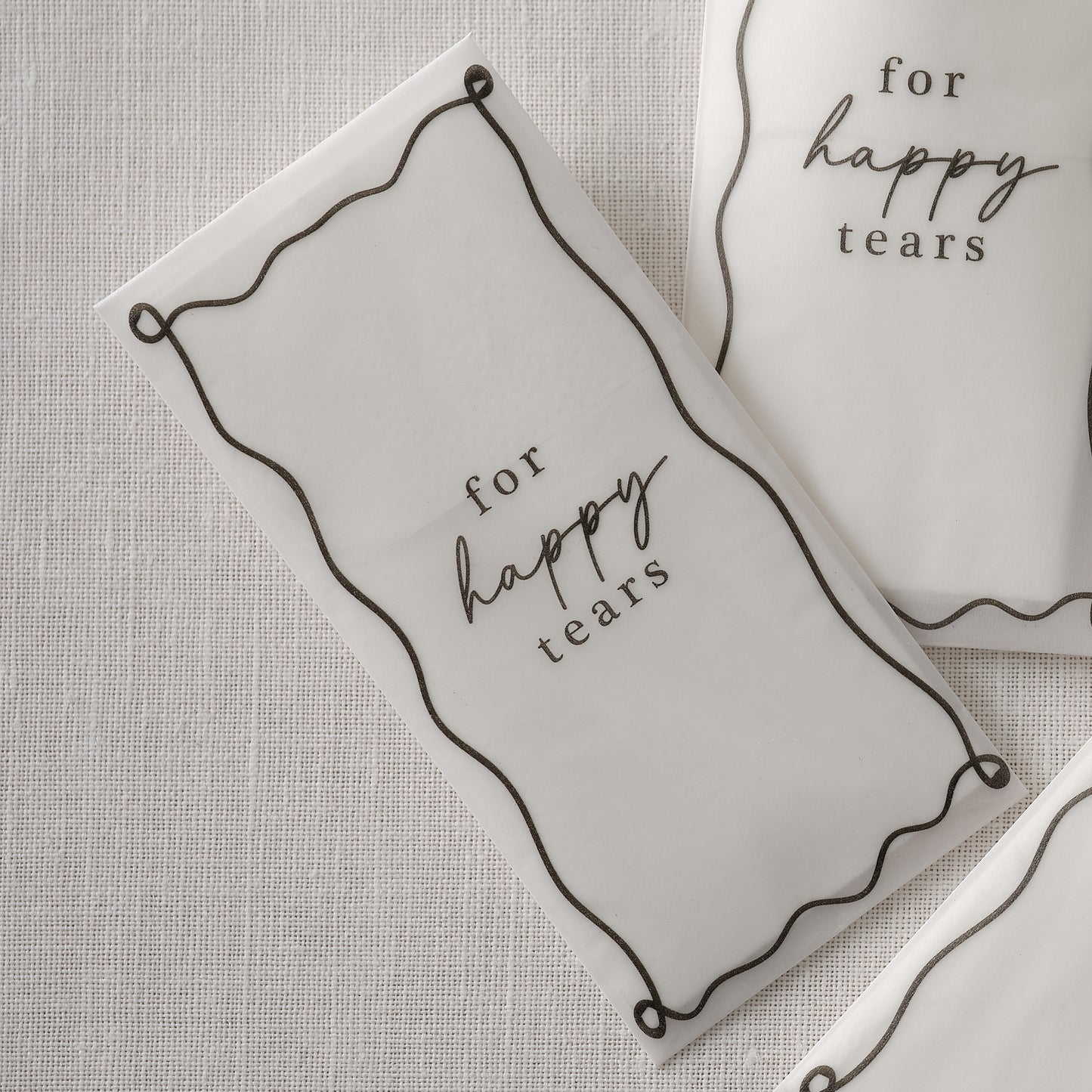 'For Happy Tears' Wedding Tissue Packs