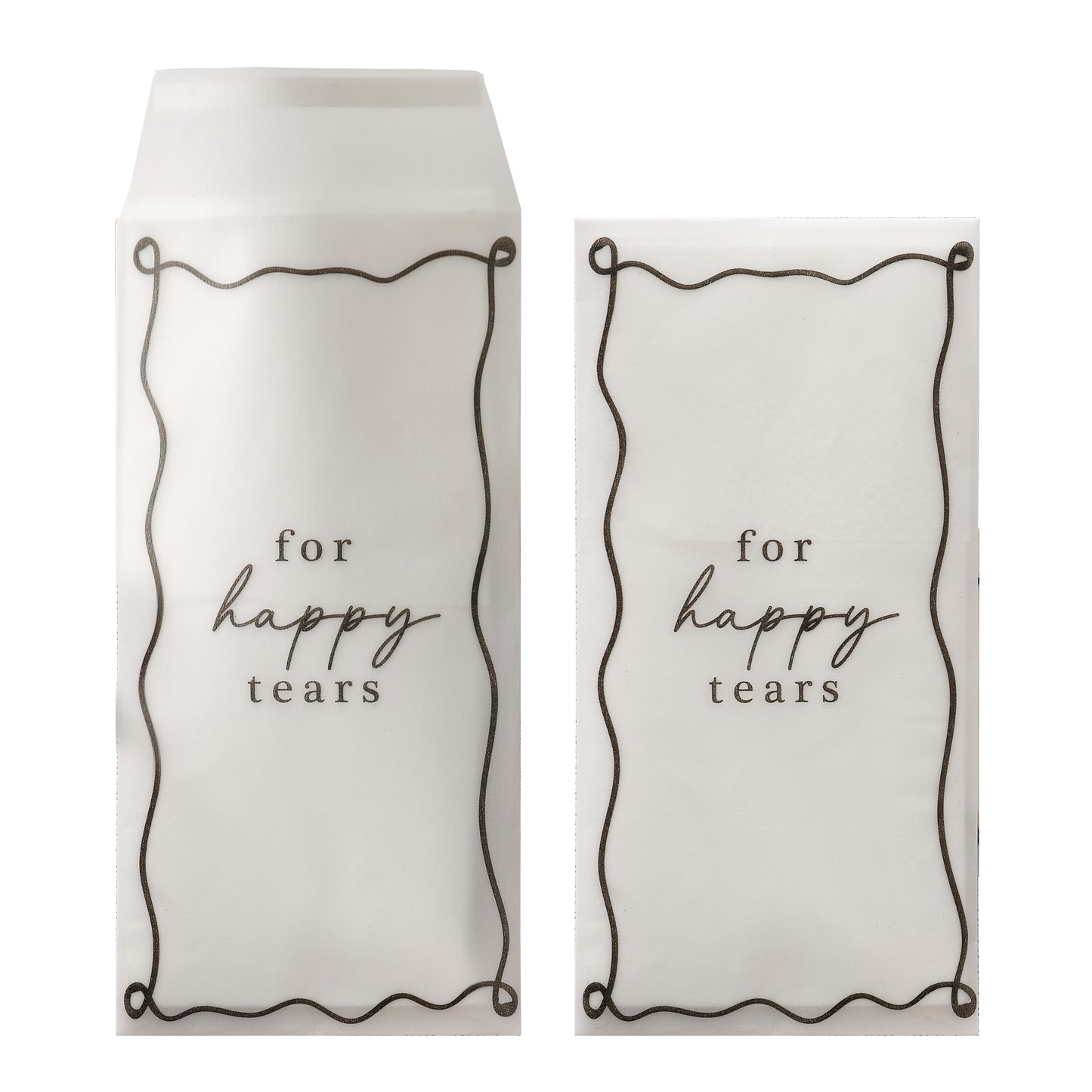 'For Happy Tears' Wedding Tissue Packs