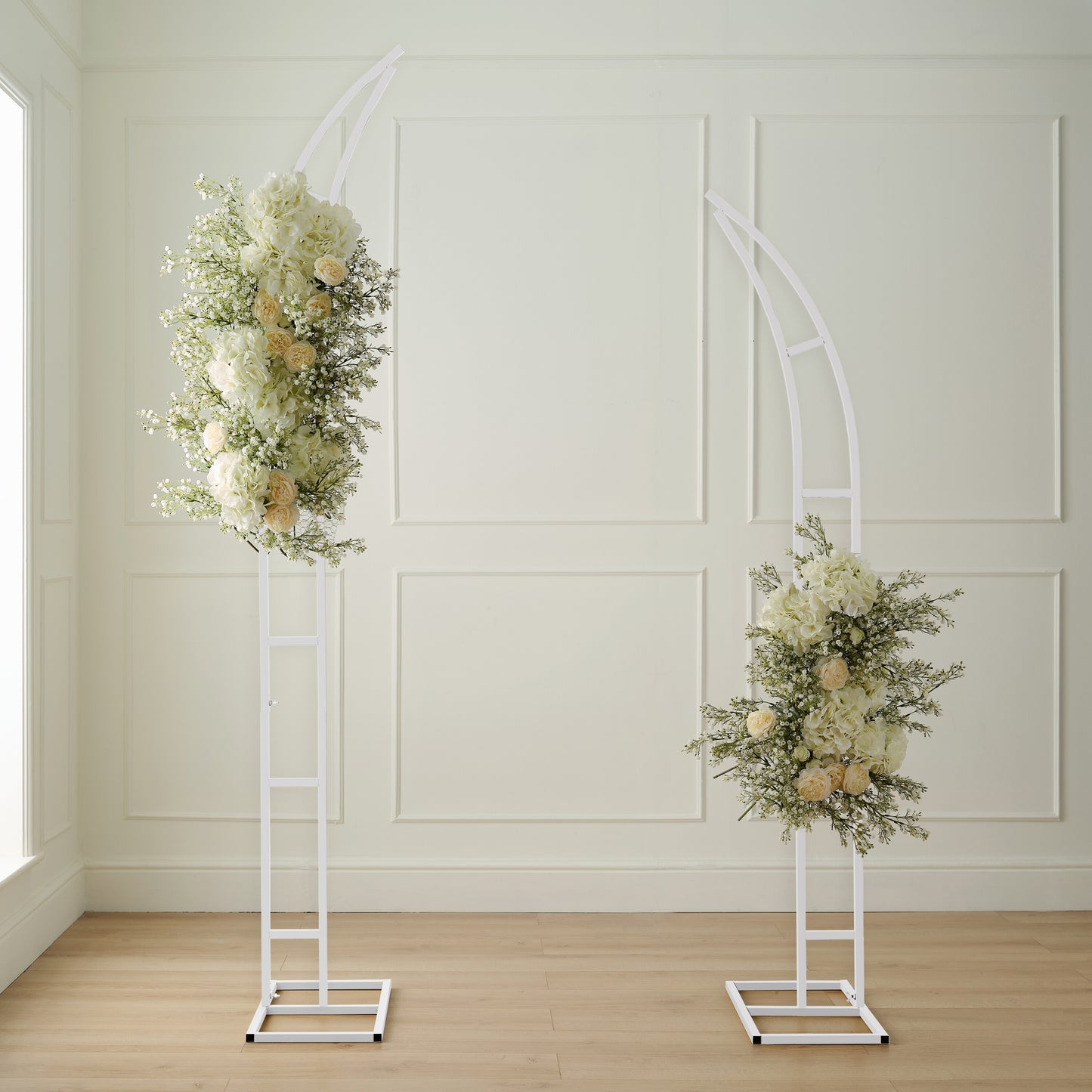 White Metal Split Arch Backdrop