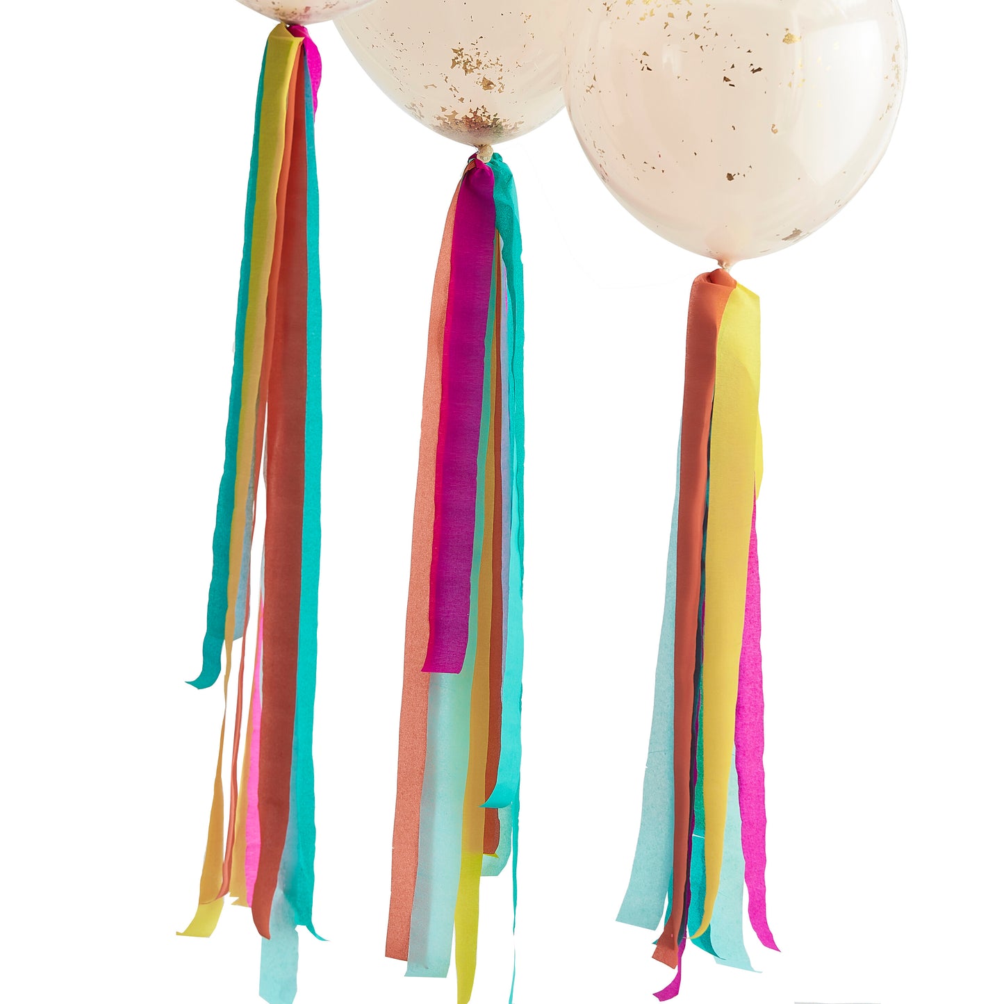 Multicoloured Streamer Balloon Tails