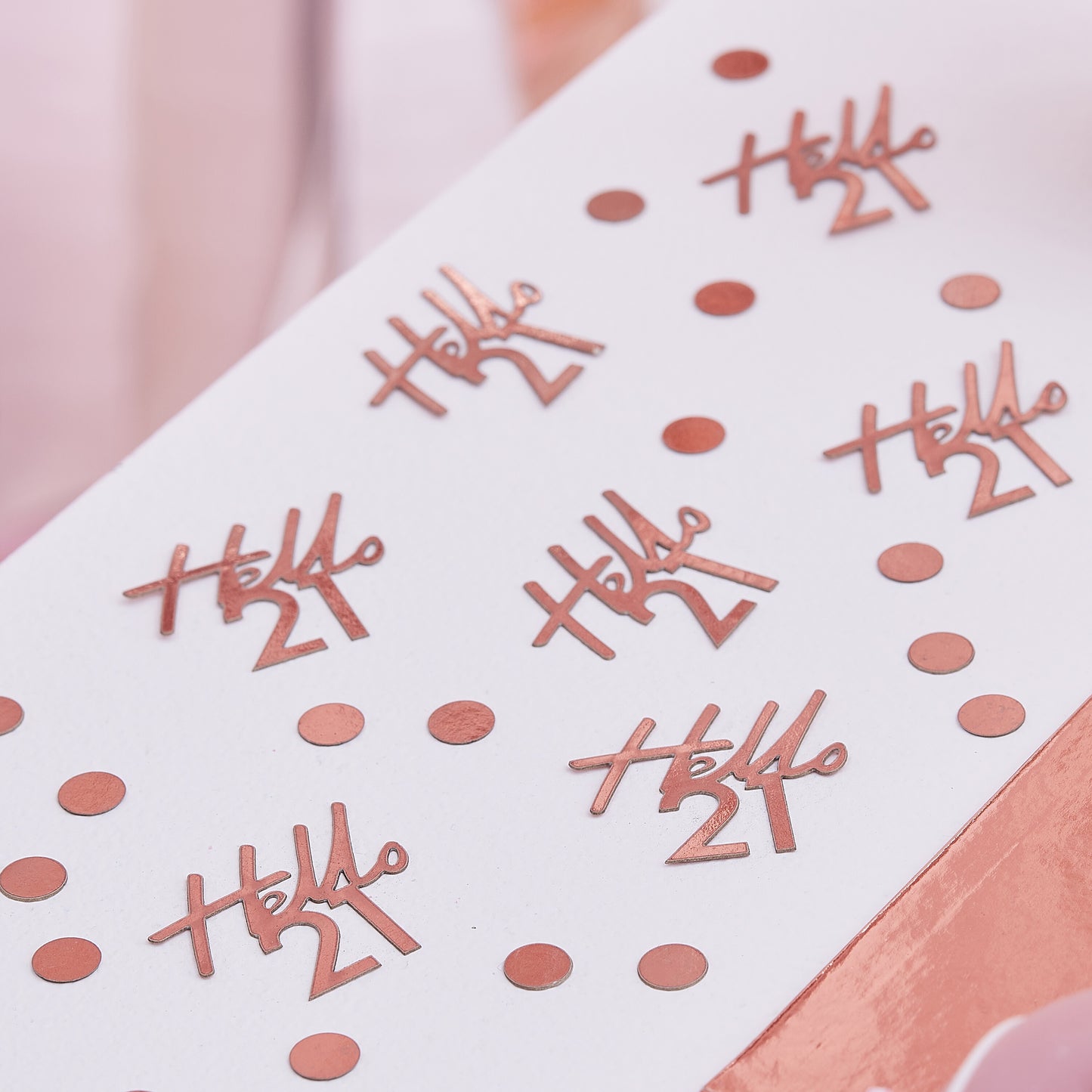 21st Rose Gold Birthday Confetti