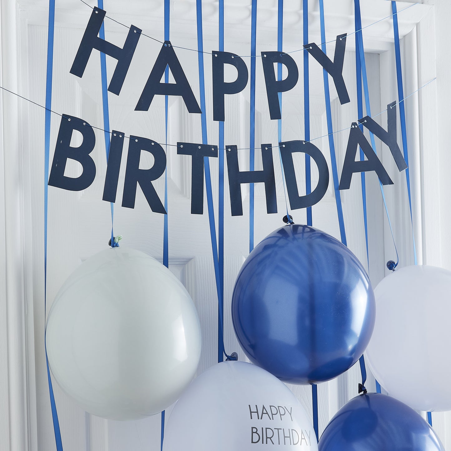 Navy & Blue Happy Birthday Balloon Door Kit