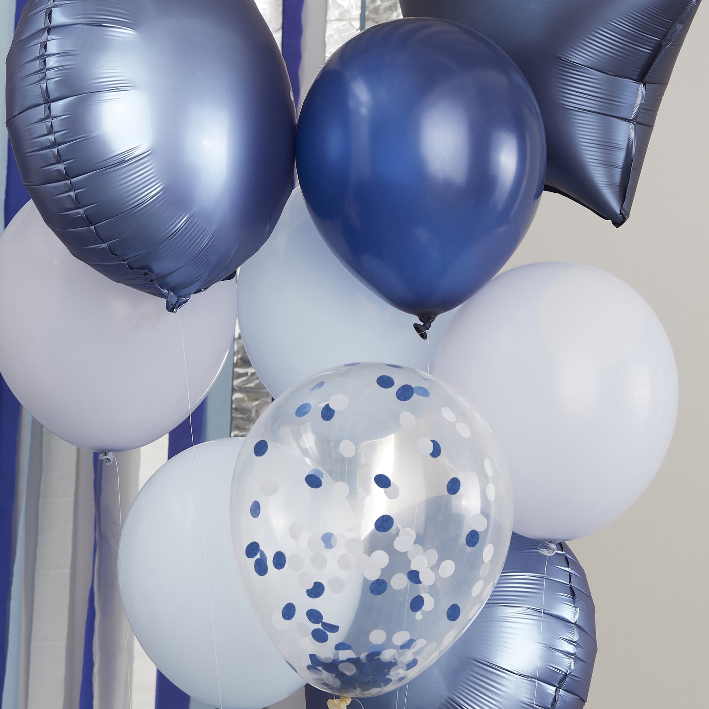 Blue, Navy & Confetti Balloon Bundle