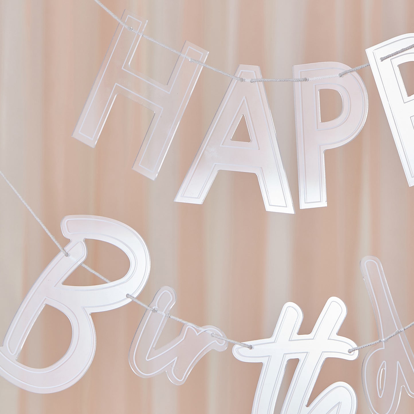 Acrylic Happy Birthday Bunting