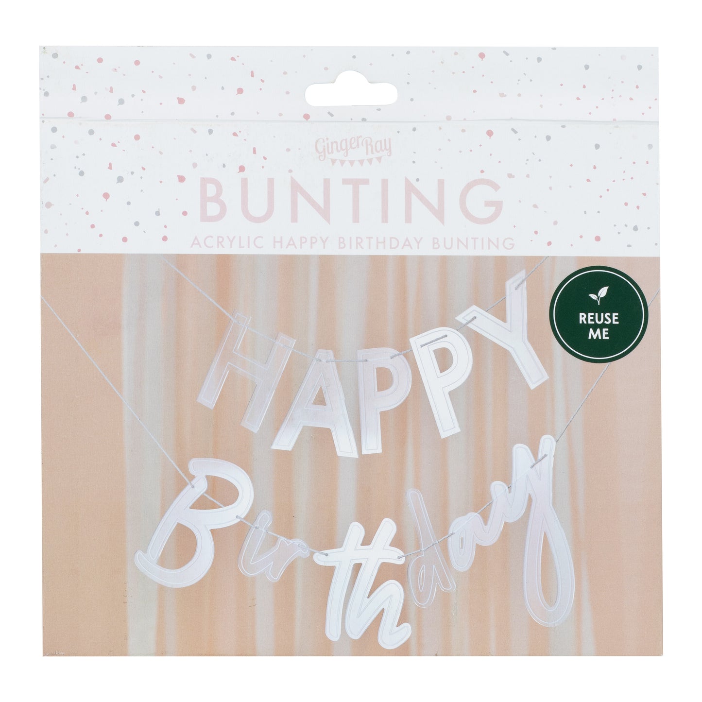 Acrylic Happy Birthday Bunting