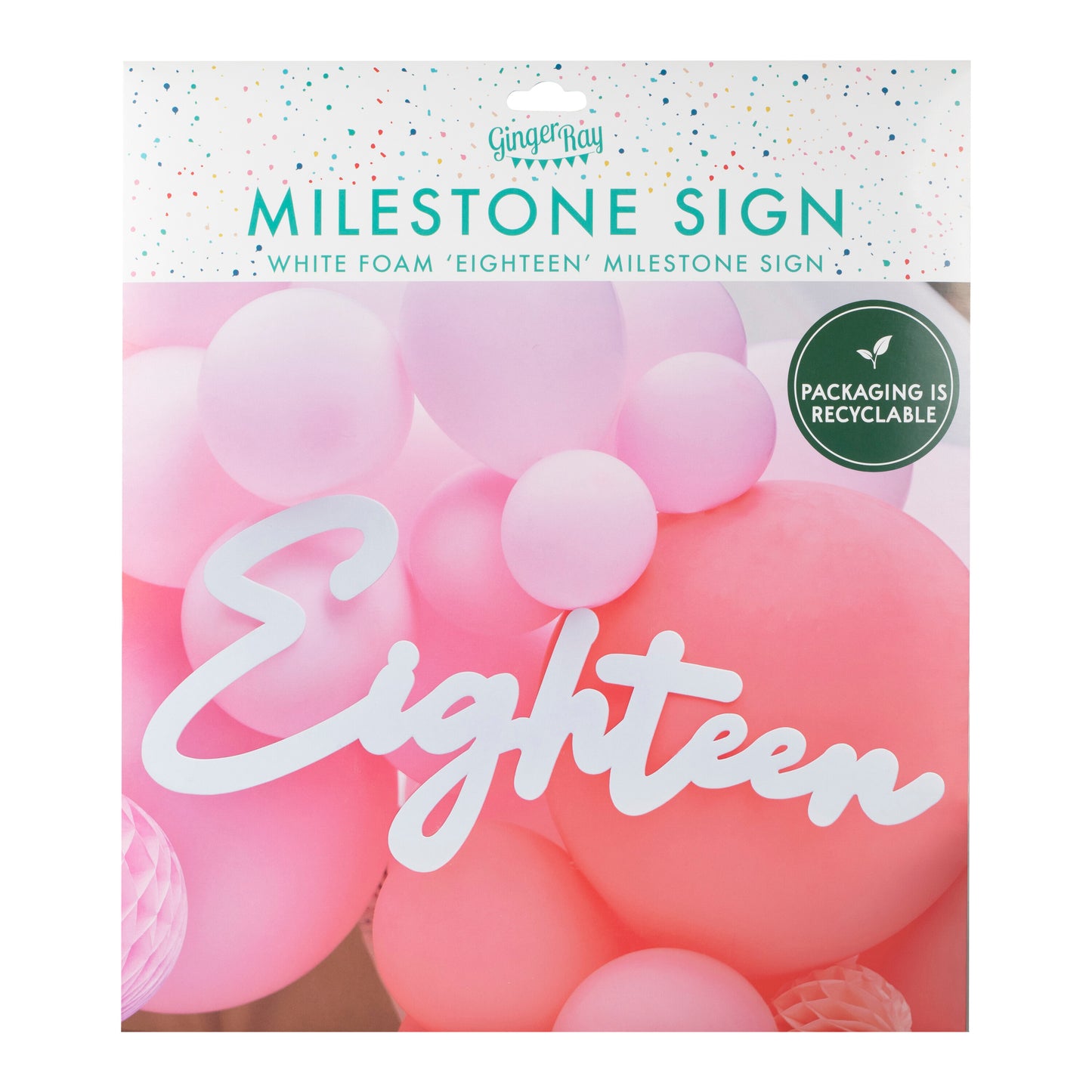 18th Birthday Balloon Arch Sign