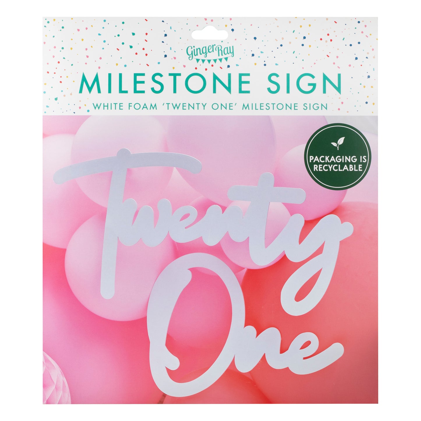 21st Birthday Balloon Arch Sign