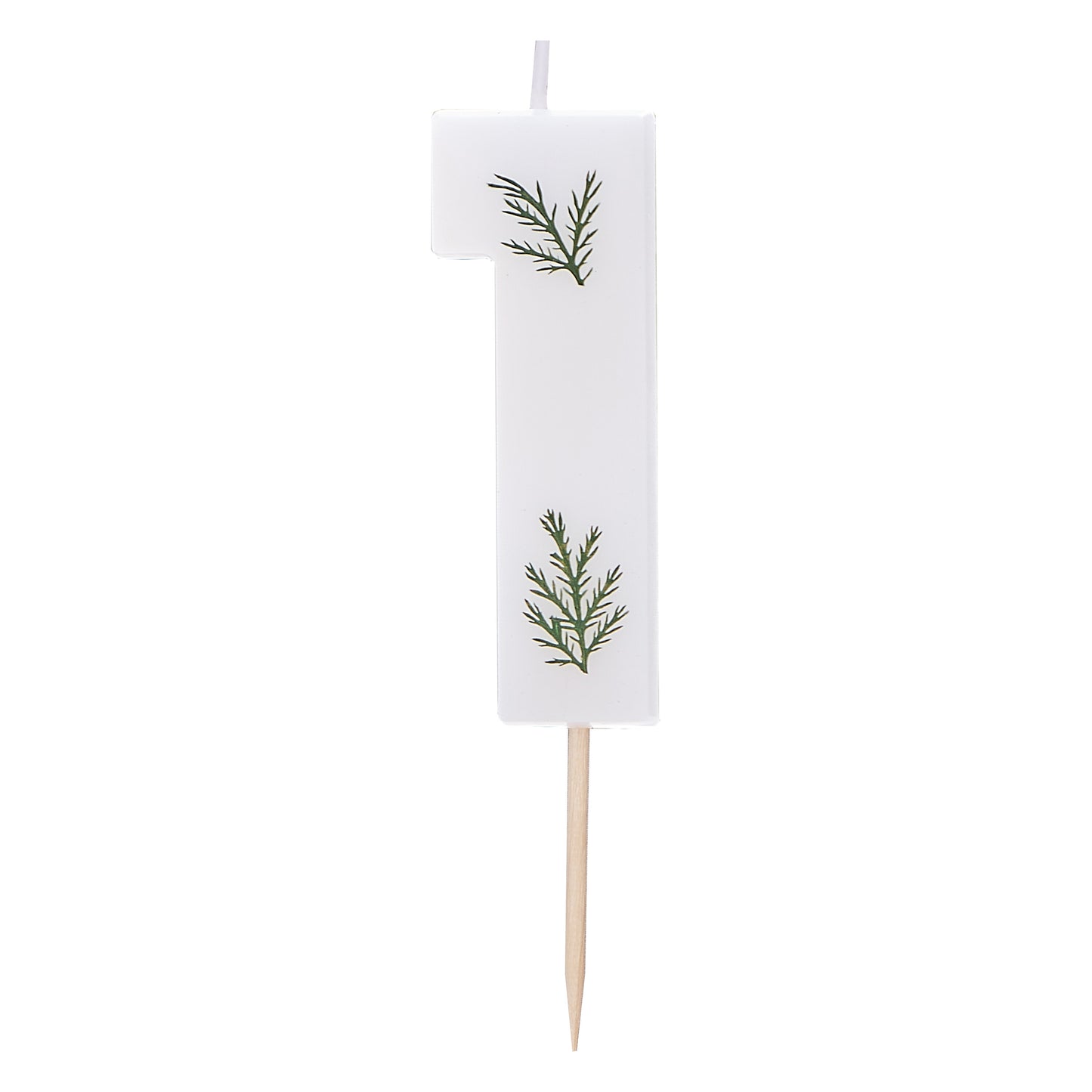 Leaf Foliage Number 1 Birthday Candle