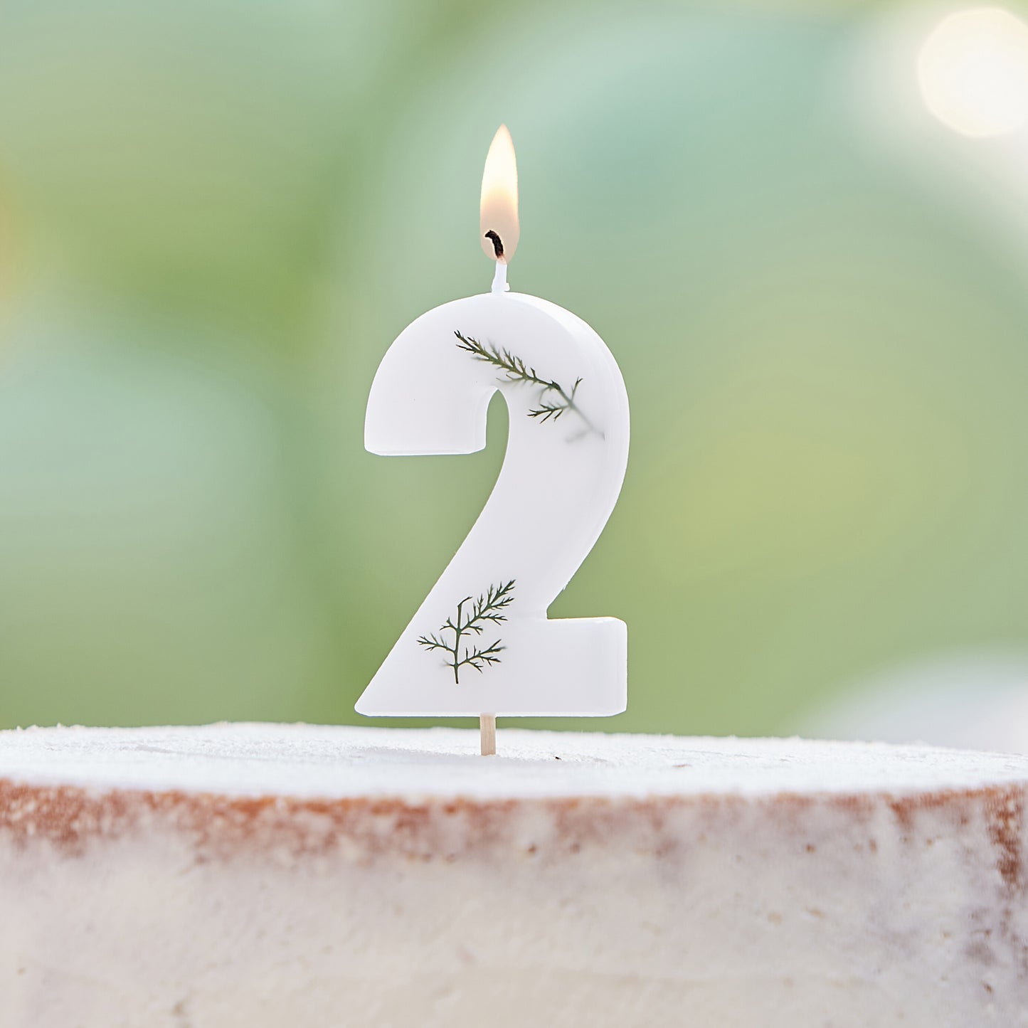 Leaf Foliage Number 2 Birthday Candle