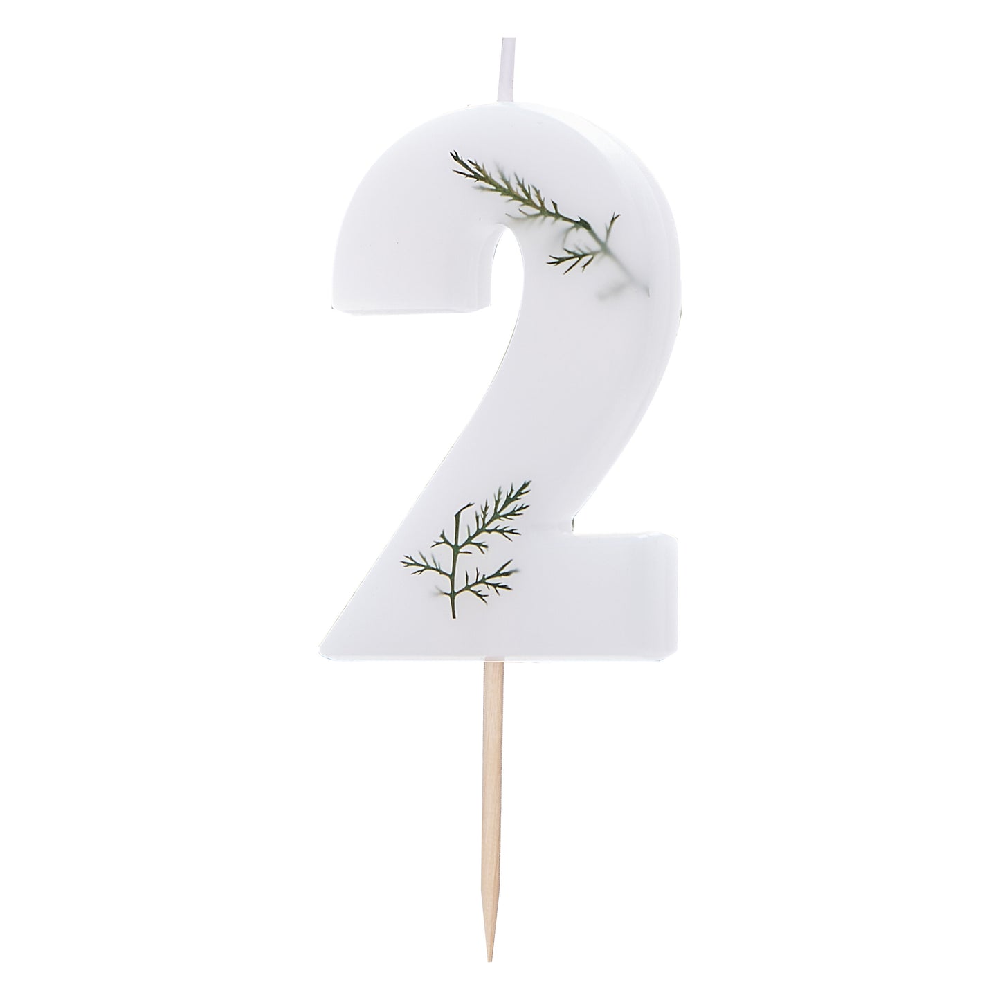 Leaf Foliage Number 2 Birthday Candle