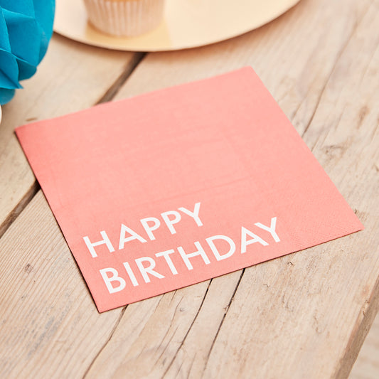 Brights Happy Birthday Paper Napkins