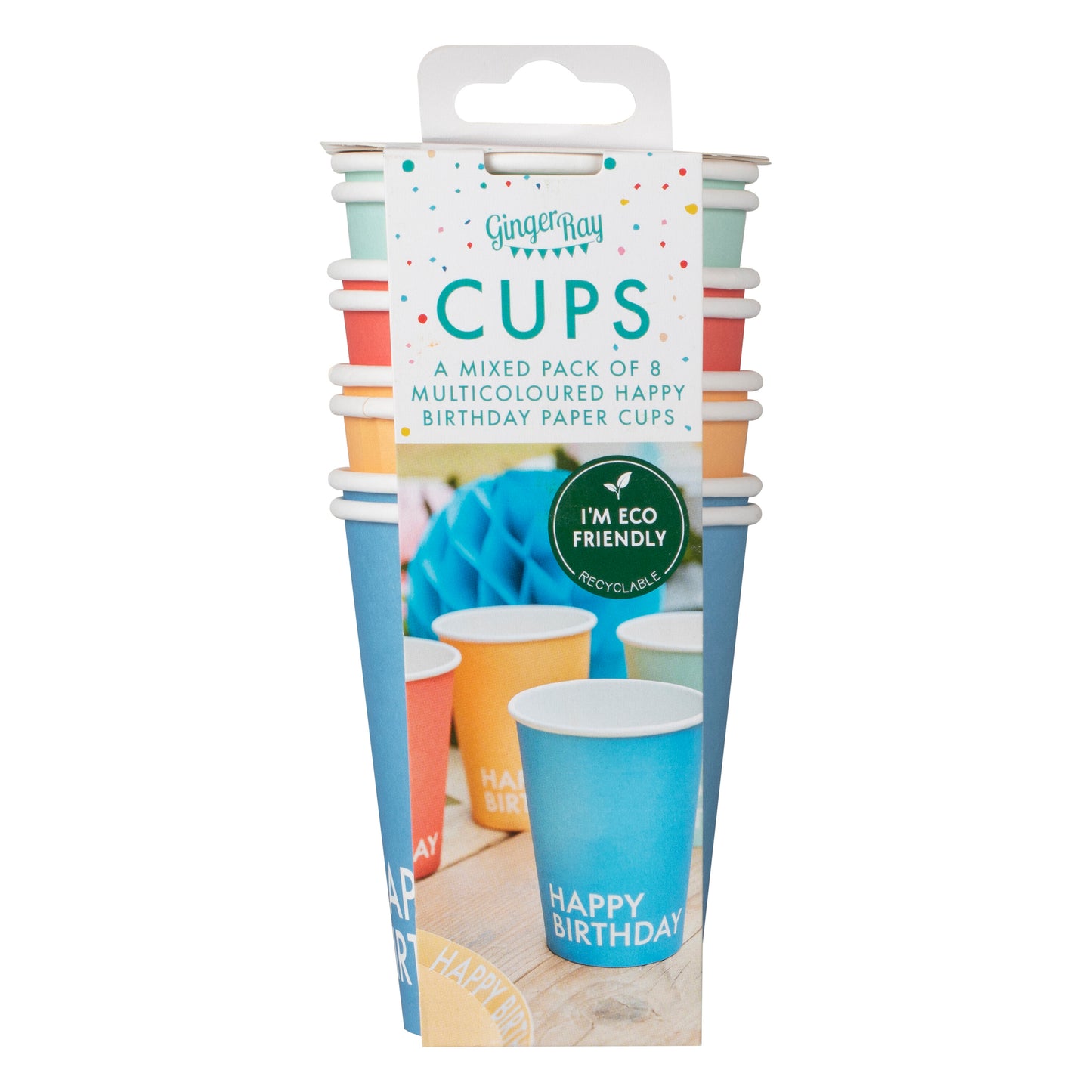 Brights Happy Birthday Paper Cups