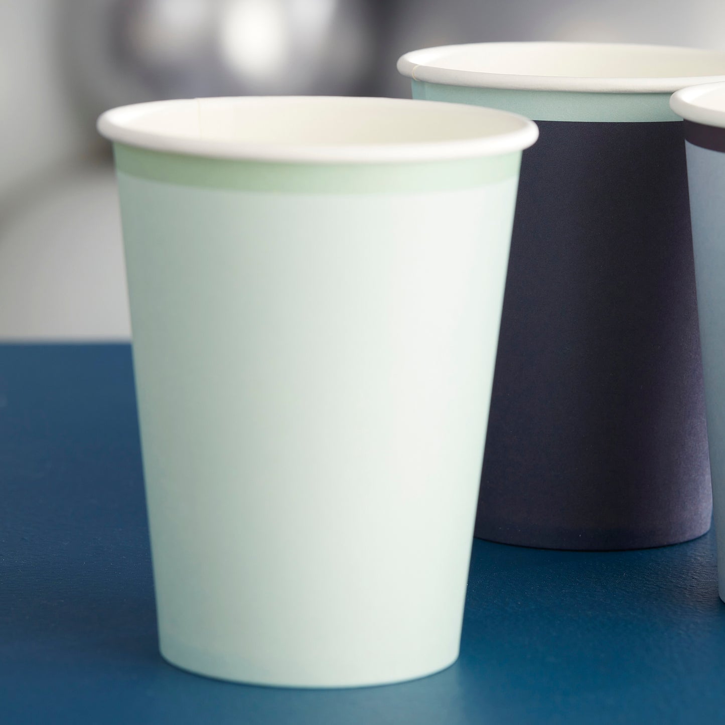 Navy, Blue & Mint Paper Cups