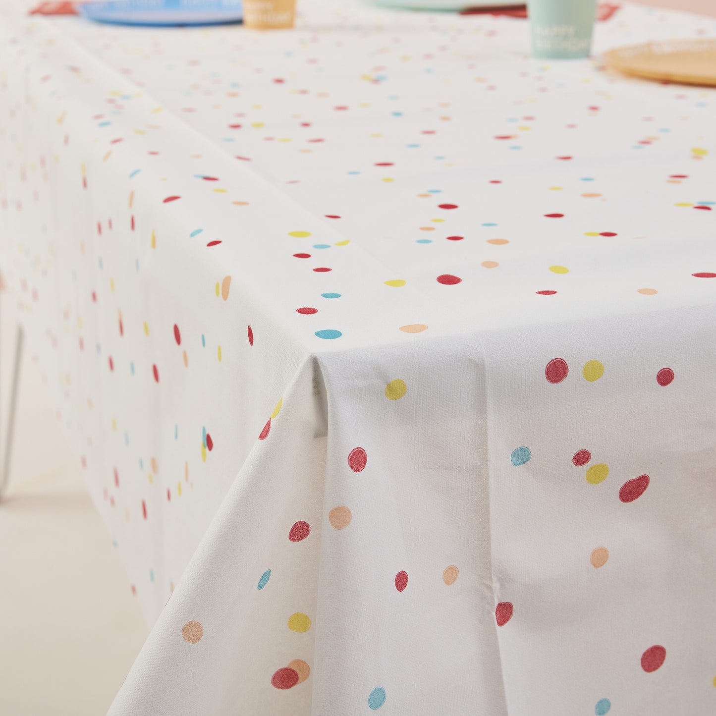Multicoloured Speckle Print Paper Tablecloth