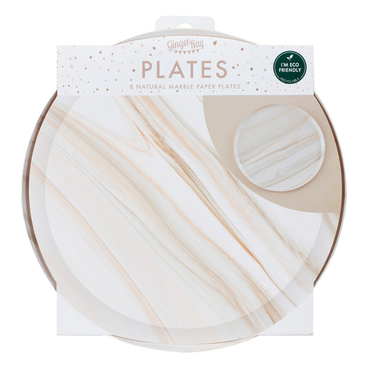 Natural Marble Paper Plates