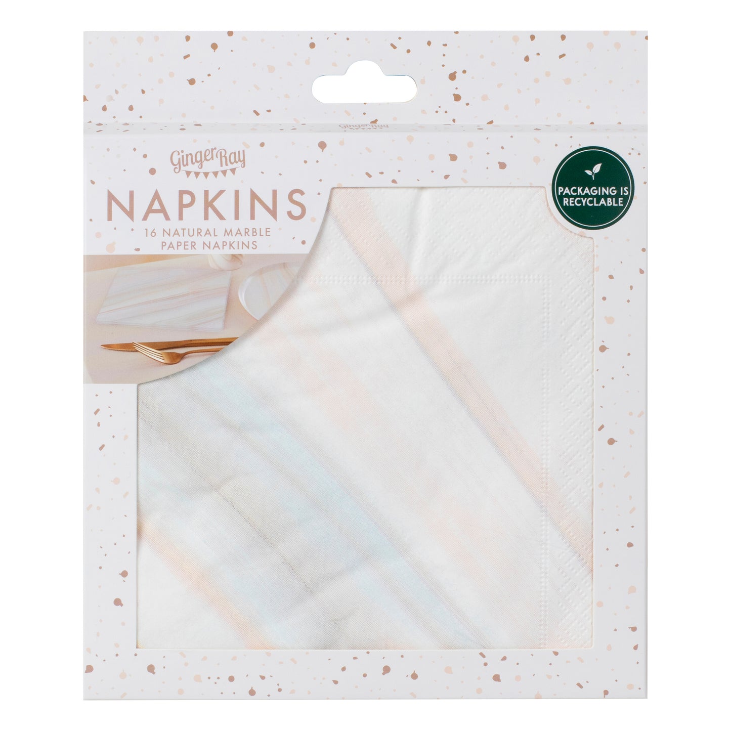 Natural Marble Print Paper Napkins