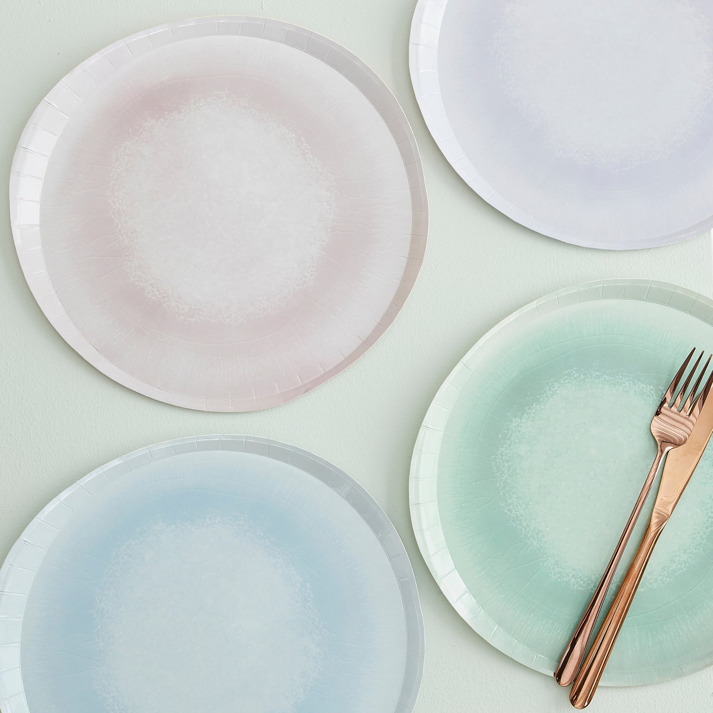 Pastel Watercolour Paper Plates