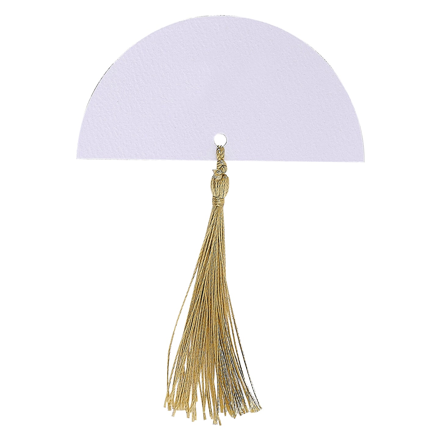 White Wedding Place Cards with Gold Tassels
