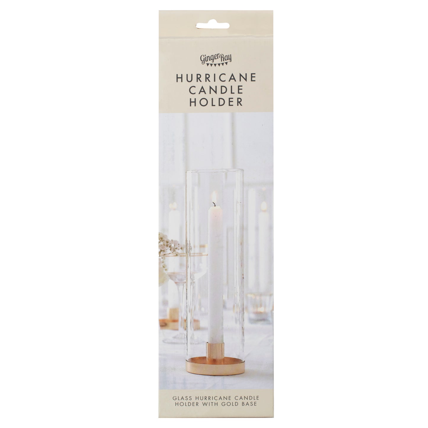 Glass Hurricane Candle Holder