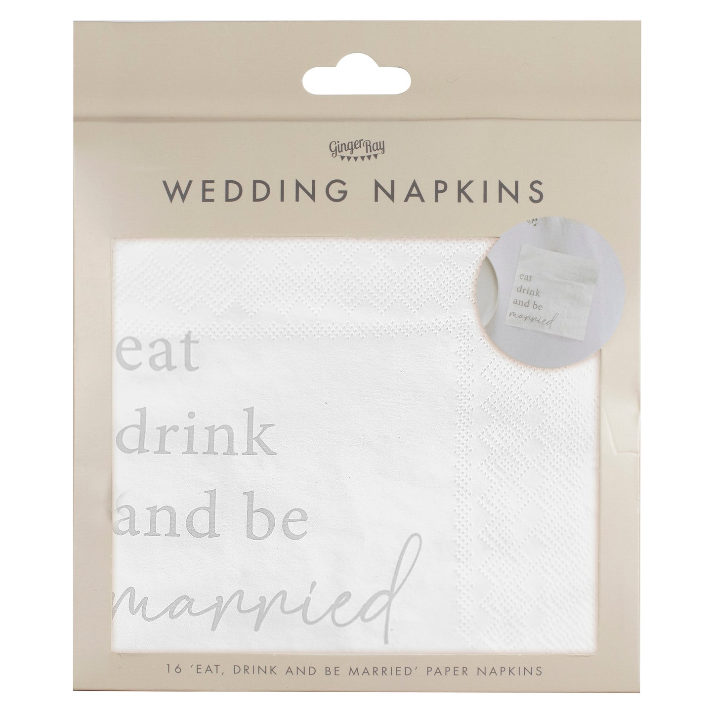 Eat, Drink and Be Married Wedding Napkins