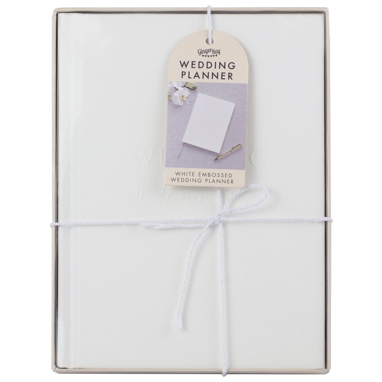 White Embossed Wedding Planner
