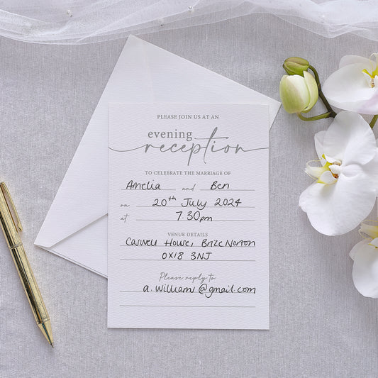 Evening Wedding Reception Invitations
