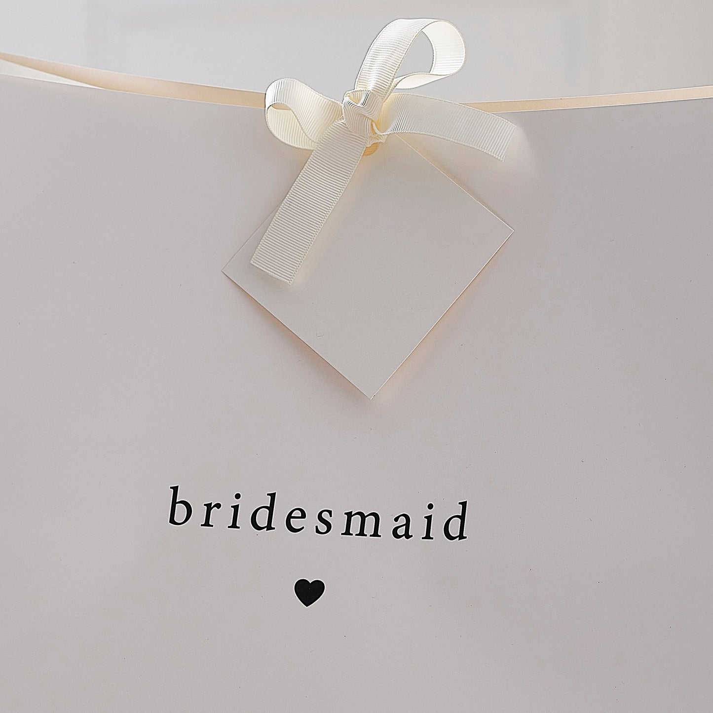 White Bridesmaid Gift Bag