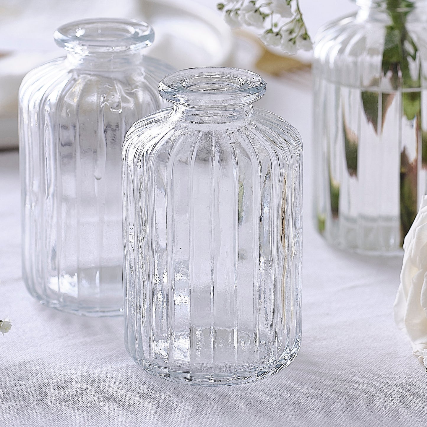 Clear Glass Bud Vases