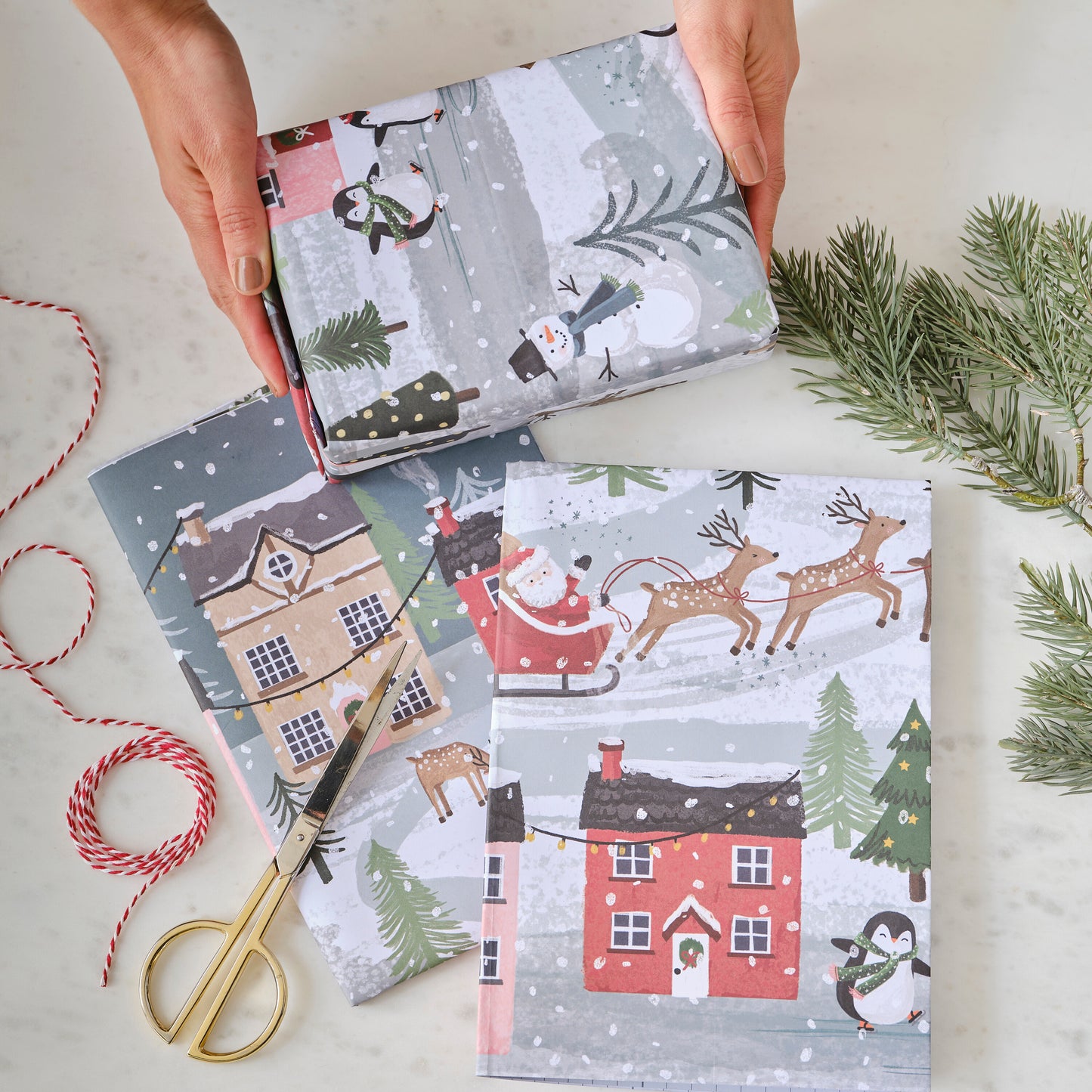 Christmas Scene Wrapping Paper
