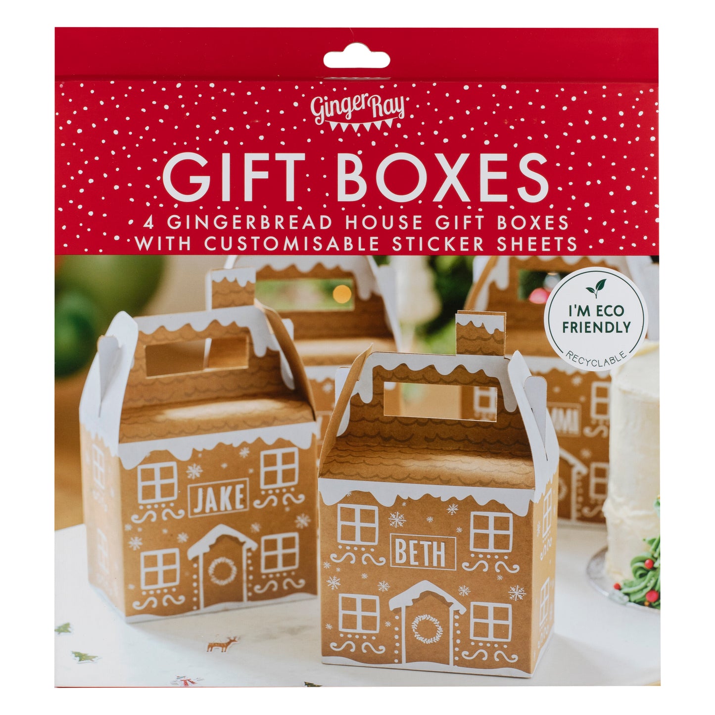 Customisable Gingerbread House Christmas Gift Boxes